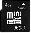 A-Data miniSDHC 4 Гб