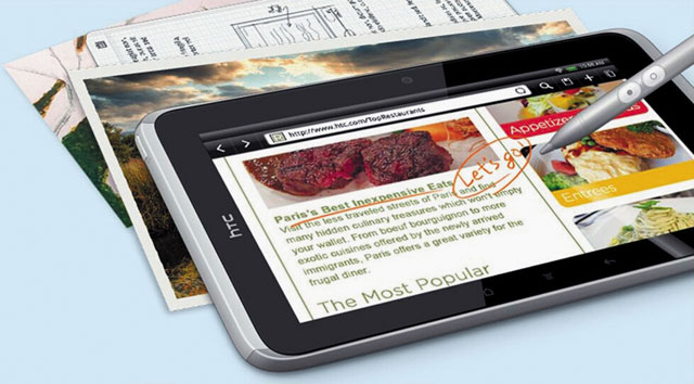HTC Flyer поддерживает технологию HTC Scribe и позволяет использовать активное перо HTC Flyer поддерживает технологию HTC Scribe и позволяет использовать активное перо
