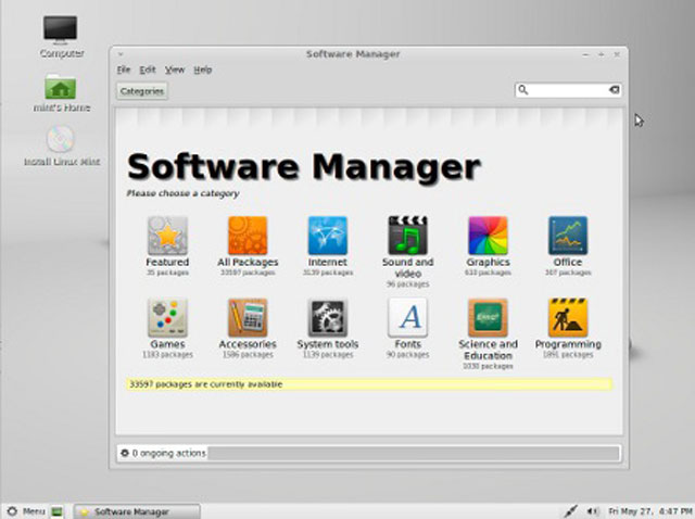 Новый вид Software Manager в Mint 11 Новый вид Software Manager в Mint 11