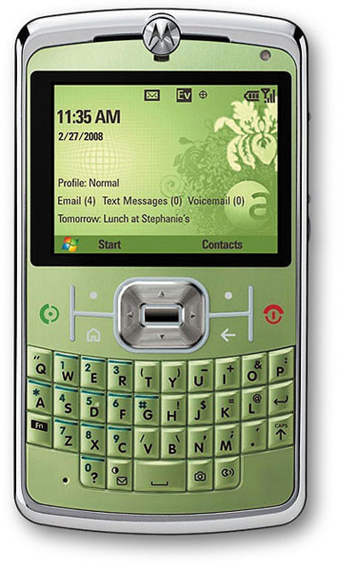 Зеленый смартфон Alltel MOTO Q 9c Зеленый смартфон Alltel MOTO Q 9c