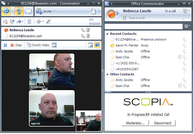 Пользователи Microsoft Office Communications Server подключаются к конференциям Radvision с помощью Office Communicator. Пользователи Microsoft Office Communications Server подключаются к конференциям Radvision с помощью Office Communicator.