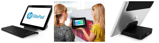 HP ElitePad 900 можно использовать как в качестве самостоятельного мобильного устройства, так и в качестве настольного компьютера HP ElitePad 900 можно использовать как в качестве самостоятельного мобильного устройства, так и в качестве настольного компьютера