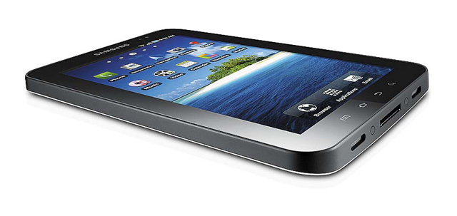 Толщина Galaxy Tab — порядка 1,2 см, масса — 380 г Толщина Galaxy Tab — порядка 1,2 см, масса — 380 г