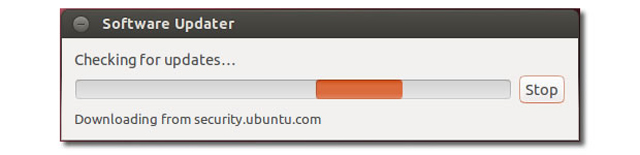 Сразу же после запуска Software Updater появляется индикатор. Нажав Stop, вы получаете немедленный доступ к кнопке Settings Сразу же после запуска Software Updater появляется индикатор. Нажав Stop, вы получаете немедленный доступ к кнопке Settings