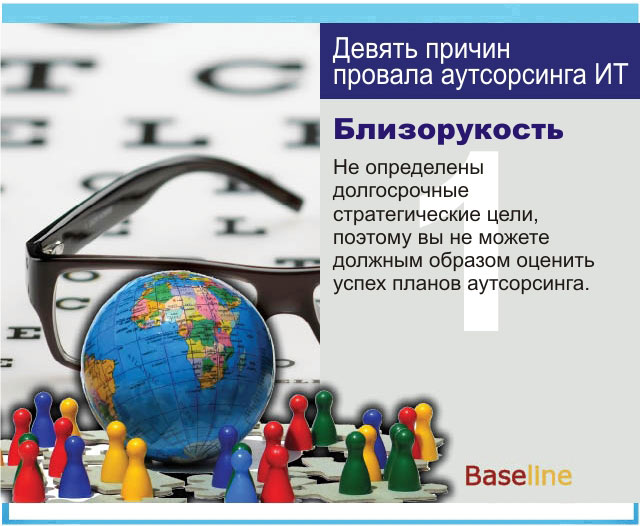 Не определены долгосрочные стратегические цели, поэтому вы не можете должным образом оценить успех планов аутсорсинга Не определены долгосрочные стратегические цели, поэтому вы не можете должным образом оценить успех планов аутсорсинга