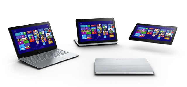 Три основных режима использования устройств Sony VAIO Fit A: ноутбук, дисплей, планшет Три основных режима использования устройств Sony VAIO Fit A: ноутбук, дисплей, планшет