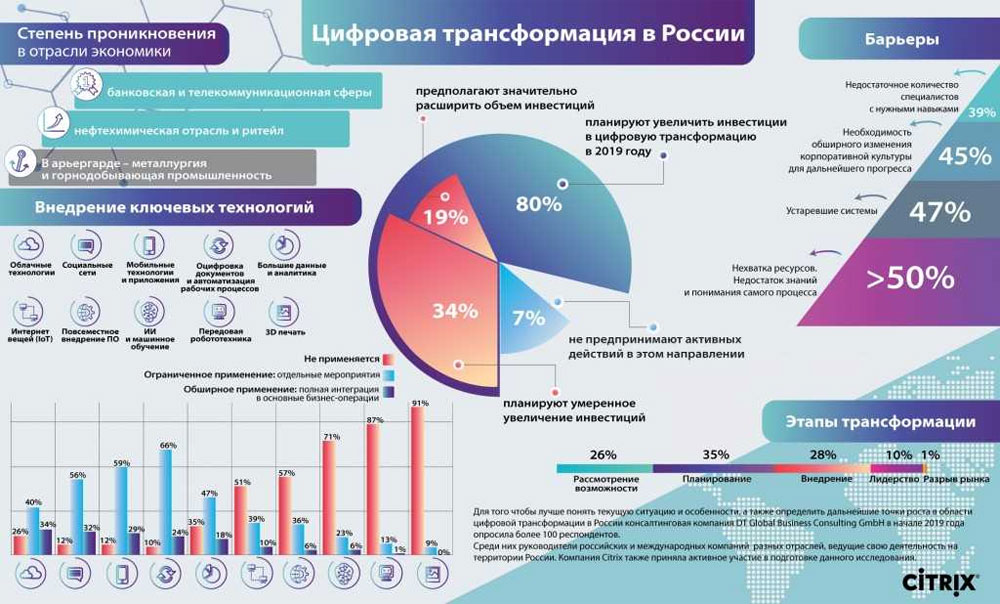 Рис. 1. Процесс цифровой трансформации в России