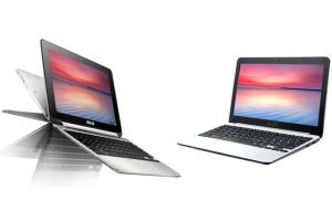 Шарнир Chromebook Flip вращается на 360 градусов, что позволяет использовать устройство как планшет, устанавливать его “домиком” или превращать клавиатурную часть в подставку