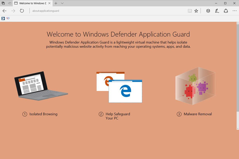 Windows Defender Application Guard позволяет администраторам настроить список безопасных сайтов и локальных ресурсов