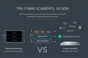 Cumulus Linux обеспечивает более высокую гибкость и адаптивность для различных приложений, чем способны дать традиционные сетевые системы